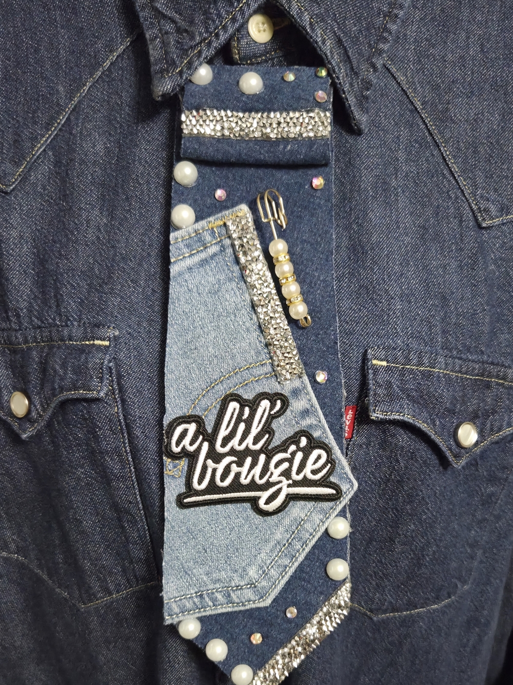 Handmade Upcycled Denim Necktie